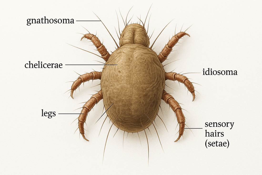 ¿Cómo es un ácaro? Anatomía explicada fácil